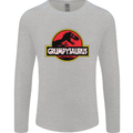 Grumpysaurus Funny Grumpy Old Git Man Mens Long Sleeve T-Shirt Sports Grey