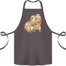 Guinea Pigs Hugging Cotton Apron 100% Organic Dark Grey