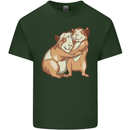 Guinea Pigs Hugging Mens Cotton T-Shirt Tee Top Forest Green