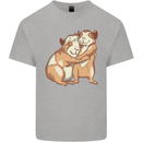 Guinea Pigs Hugging Mens Cotton T-Shirt Tee Top Sports Grey