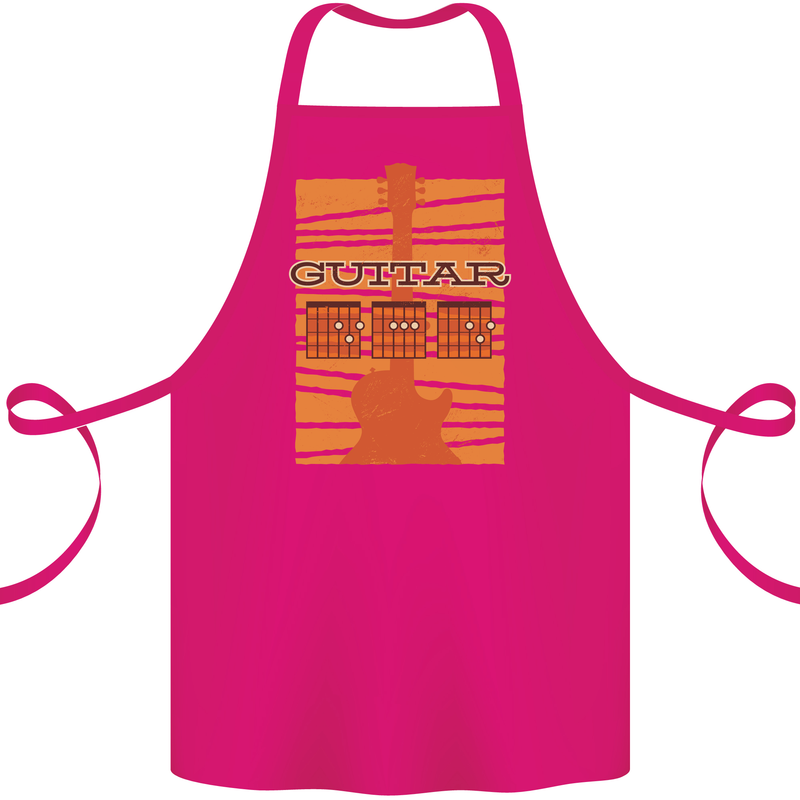 Guitar Bass Electric Acoustic Player Music Cotton Apron 100% Organic Pink