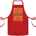 Guitar Bass Electric Acoustic Player Music Cotton Apron 100% Organic Red