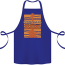 Guitar Bass Electric Acoustic Player Music Cotton Apron 100% Organic Royal Blue