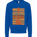Guitar Bass Electric Acoustic Player Music Kids Sweatshirt Jumper Royal Blue