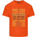 Guitar Bass Electric Acoustic Player Music Kids T-Shirt Childrens Orange