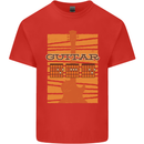 Guitar Bass Electric Acoustic Player Music Kids T-Shirt Childrens Red