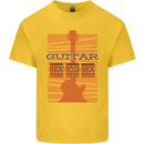 Guitar Bass Electric Acoustic Player Music Kids T-Shirt Childrens Yellow
