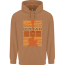 Guitar Bass Electric Acoustic Player Music Mens 80% Cotton Hoodie Caramel Latte