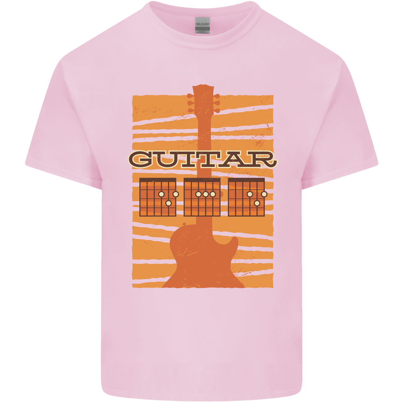 Guitar Bass Electric Acoustic Player Music Mens Cotton T-Shirt Tee Top Light Pink