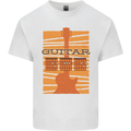 Guitar Bass Electric Acoustic Player Music Mens Cotton T-Shirt Tee Top White