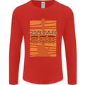 Guitar Bass Electric Acoustic Player Music Mens Long Sleeve T-Shirt Red