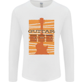 Guitar Bass Electric Acoustic Player Music Mens Long Sleeve T-Shirt White