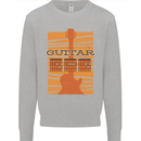 Guitar Bass Electric Acoustic Player Music Mens Sweatshirt Jumper Sports Grey