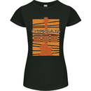 Guitar Bass Electric Acoustic Player Music Womens Petite Cut T-Shirt Black