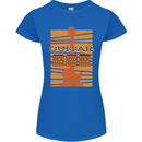 Guitar Bass Electric Acoustic Player Music Womens Petite Cut T-Shirt Royal Blue