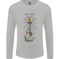 Guitar Beach Acoustic Holiday Surfing Music Mens Long Sleeve T-Shirt Sports Grey