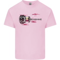 Guitar City Guitarist Bass Acoustic Bass Mens Cotton T-Shirt Tee Top Light Pink