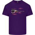 Guitar City Guitarist Bass Acoustic Bass Mens Cotton T-Shirt Tee Top Purple