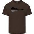 Guitar City Reflection Guitarist Electric Mens Cotton T-Shirt Tee Top Dark Chocolate