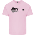 Guitar City Reflection Guitarist Electric Mens Cotton T-Shirt Tee Top Light Pink
