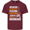 Guitar Forecast Funny Beer Alcohol Mens Cotton T-Shirt Tee Top Maroon