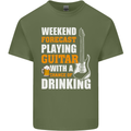 Guitar Forecast Funny Beer Alcohol Mens Cotton T-Shirt Tee Top Military Green