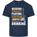 Guitar Forecast Funny Beer Alcohol Mens Cotton T-Shirt Tee Top Navy Blue