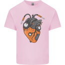 Guitar Heart Guitarist Acoustic Electric Mens Cotton T-Shirt Tee Top Light Pink