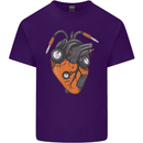 Guitar Heart Guitarist Acoustic Electric Mens Cotton T-Shirt Tee Top Purple