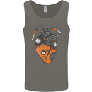 Guitar Heart Guitarist Acoustic Electric Mens Vest Tank Top Charcoal