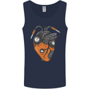 Guitar Heart Guitarist Acoustic Electric Mens Vest Tank Top Navy Blue