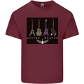 Guitar Heaven Guitarist Electric Acoustic Mens Cotton T-Shirt Tee Top Maroon