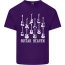 Guitar Heaven Guitarist Electric Acoustic Mens Cotton T-Shirt Tee Top Purple