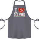 Guitar I Love My Wife Guitarist Electric Cotton Apron 100% Organic Steel