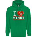 Guitar I Love My Wife Guitarist Electric Mens 80% Cotton Hoodie Irish Green