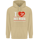 Guitar I Love My Wife Guitarist Electric Mens 80% Cotton Hoodie Sand