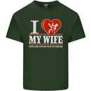 Guitar I Love My Wife Guitarist Electric Mens Cotton T-Shirt Tee Top Forest Green