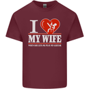 Guitar I Love My Wife Guitarist Electric Mens Cotton T-Shirt Tee Top Maroon