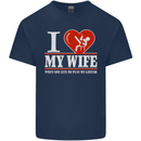Guitar I Love My Wife Guitarist Electric Mens Cotton T-Shirt Tee Top Navy Blue