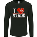 Guitar I Love My Wife Guitarist Electric Mens Long Sleeve T-Shirt Black