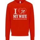 Guitar I Love My Wife Guitarist Electric Mens Sweatshirt Jumper Bright Red