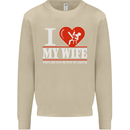 Guitar I Love My Wife Guitarist Electric Mens Sweatshirt Jumper Sand