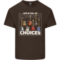 Guitar Important Choices Guitarist Music Mens Cotton T-Shirt Tee Top Dark Chocolate