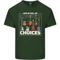 Guitar Important Choices Guitarist Music Mens Cotton T-Shirt Tee Top Forest Green