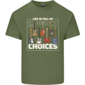 Guitar Important Choices Guitarist Music Mens Cotton T-Shirt Tee Top Military Green