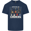 Guitar Important Choices Guitarist Music Mens Cotton T-Shirt Tee Top Navy Blue