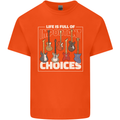 Guitar Important Choices Guitarist Music Mens Cotton T-Shirt Tee Top Orange