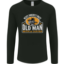 Guitar Never Underestimate an Old Man Mens Long Sleeve T-Shirt Black