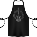 Guitar Notes Electirc Guitarist Player Rock Cotton Apron 100% Organic Black
