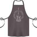 Guitar Notes Electirc Guitarist Player Rock Cotton Apron 100% Organic Dark Grey